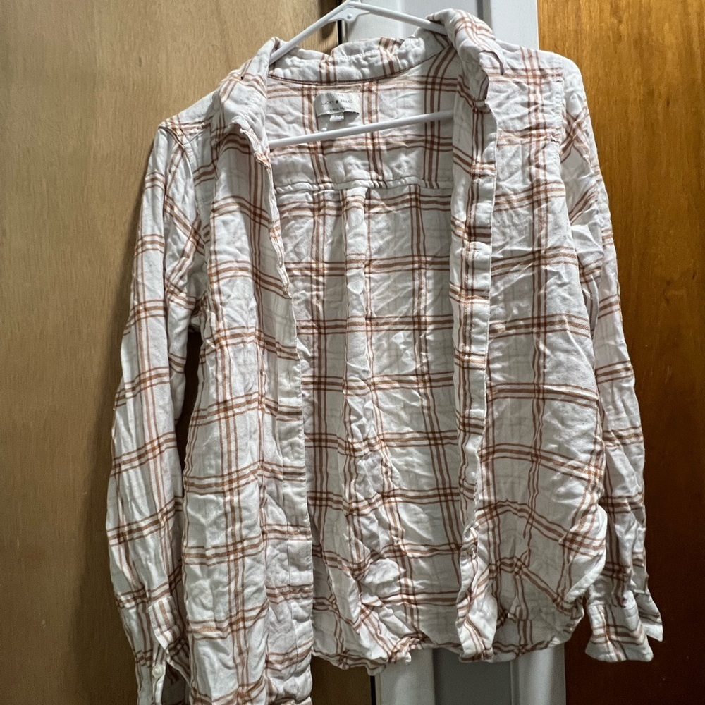 Lucky brand striped button down shirt Small